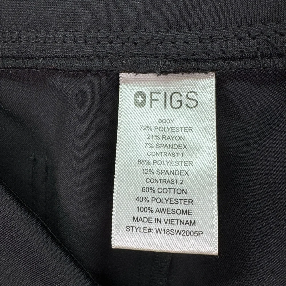 FIGS Scrub Pants Womens M/P Black Zamora Jogger Nurse Doctor Comfort Office Work